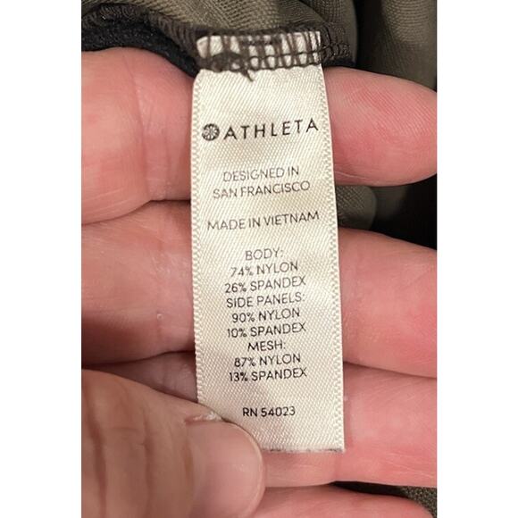 Athleta Women Camo Contender Leggings M Black/Olive Green Outdoor Hiking Running - Picture 9 of 12